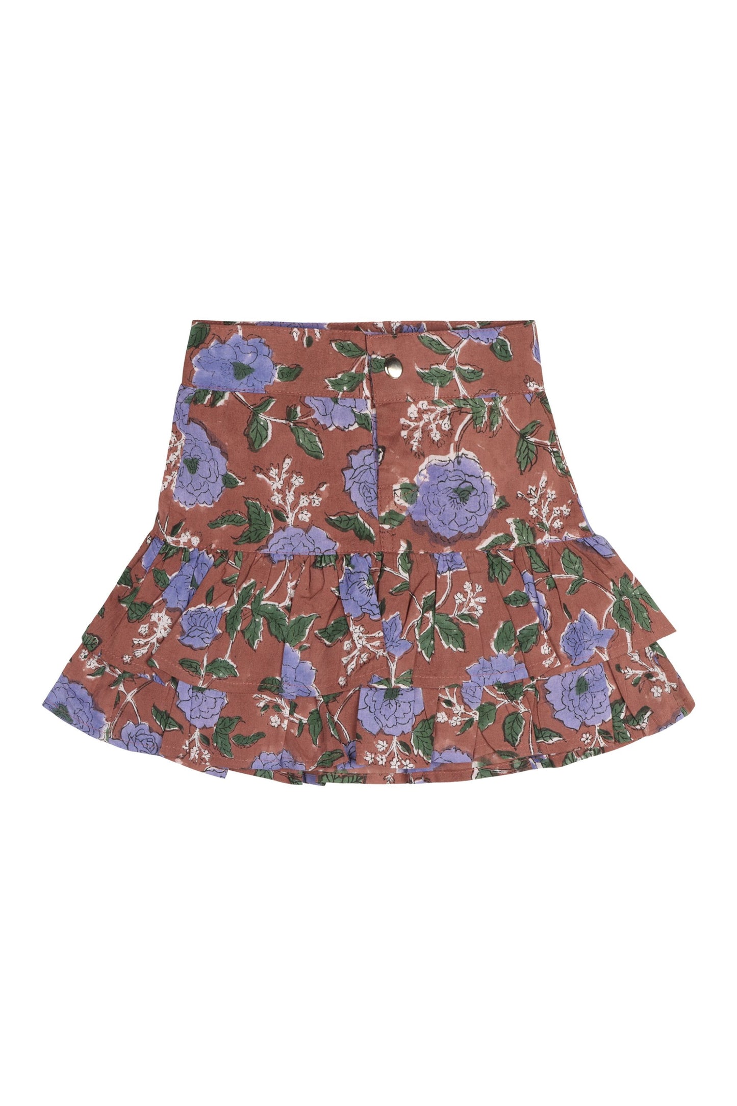 Brown Floral Skort