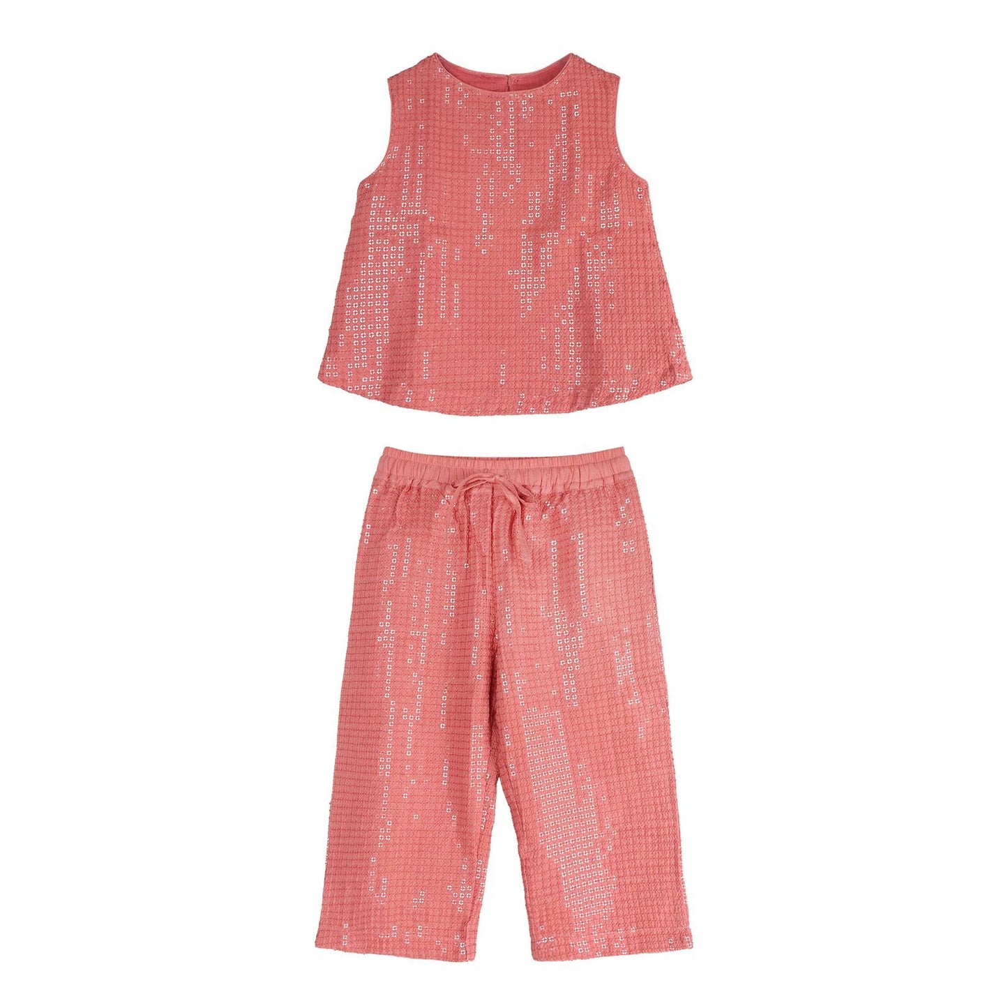 CORAL TWINKLE TOP & PANTS SET