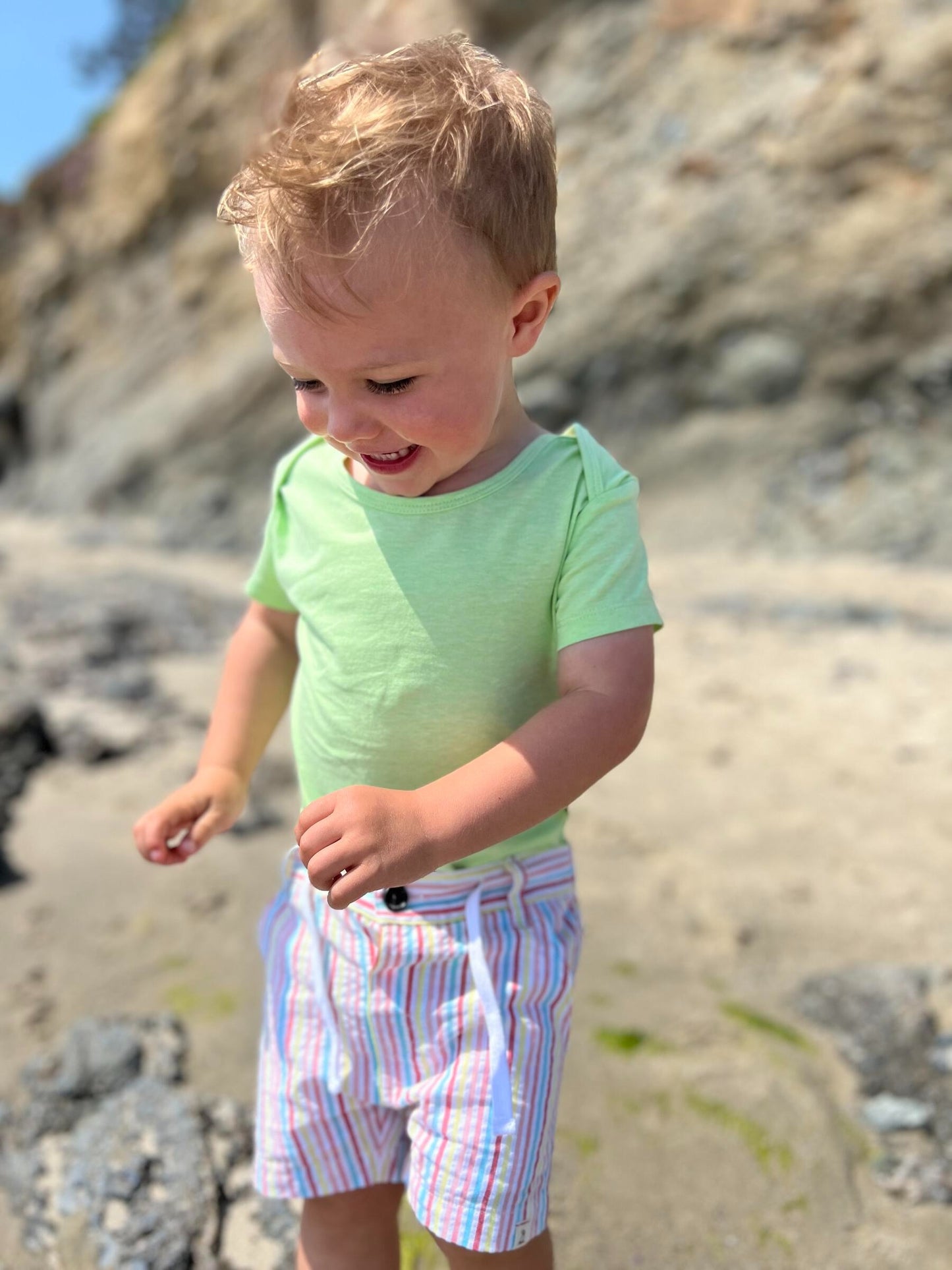 Candy Striped Seersucker Shorts