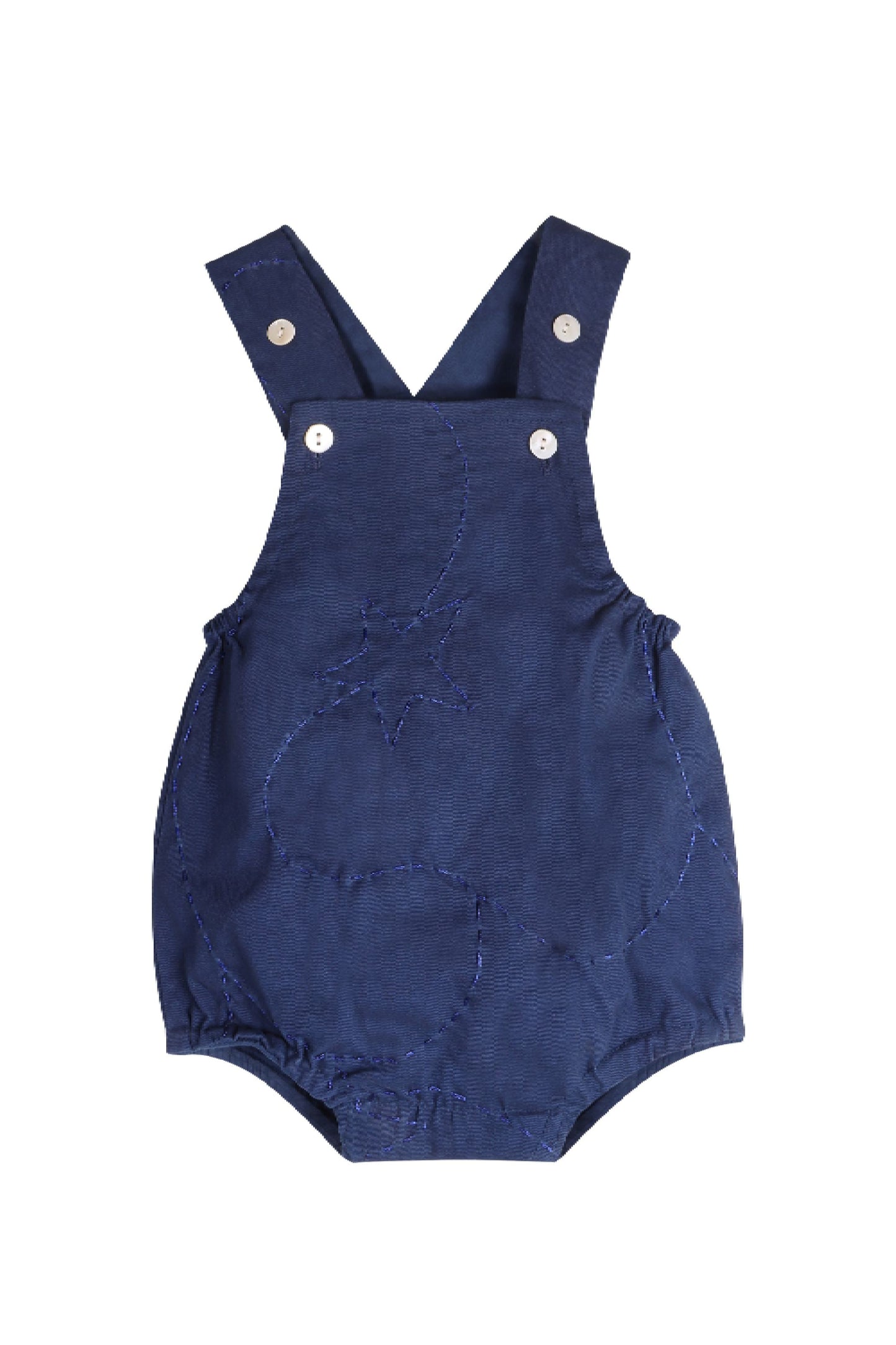 Navy Twinkle Stars Denim Romper