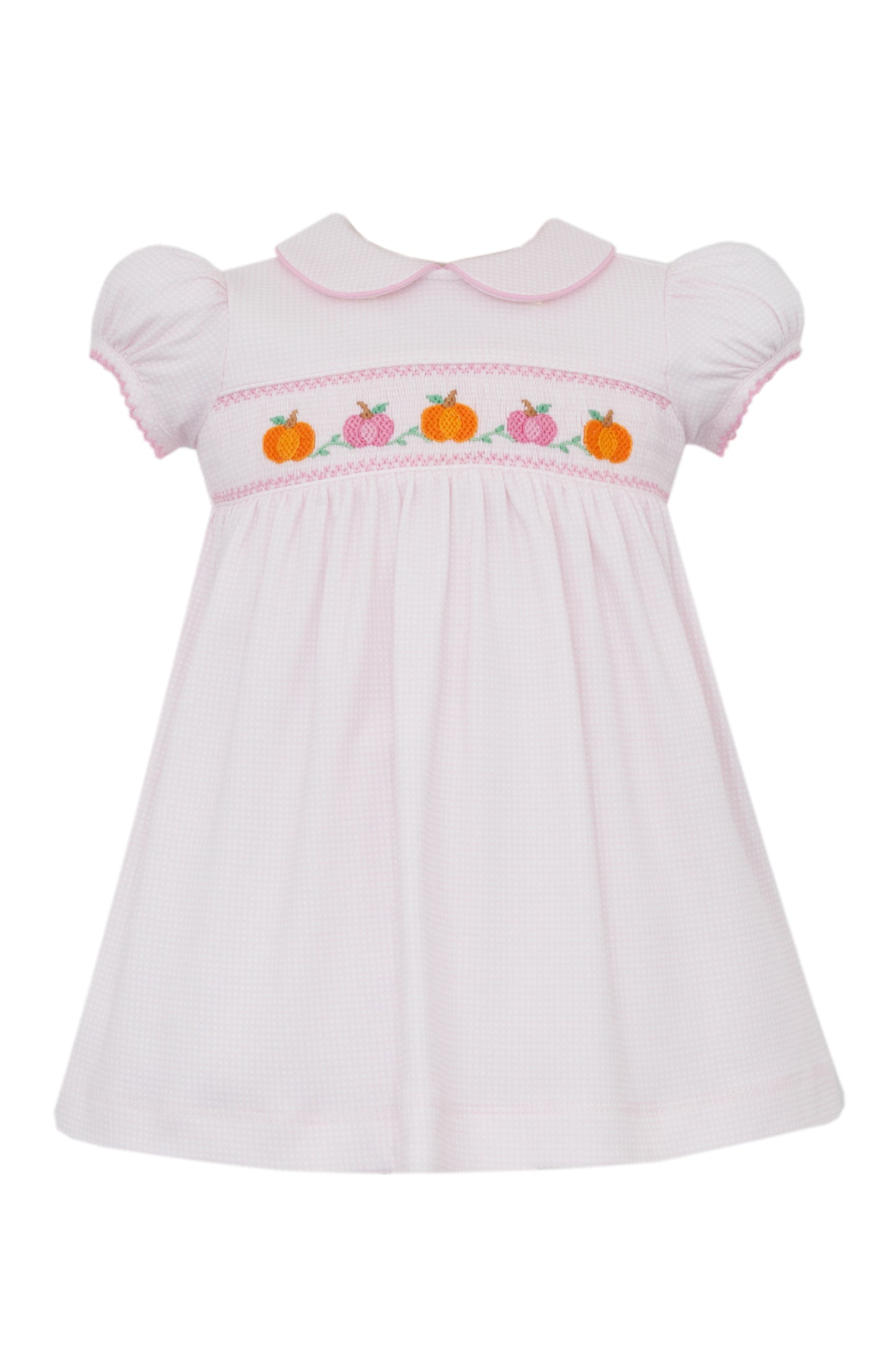 Pumpkins Girl's - Pink Knit Check Dress