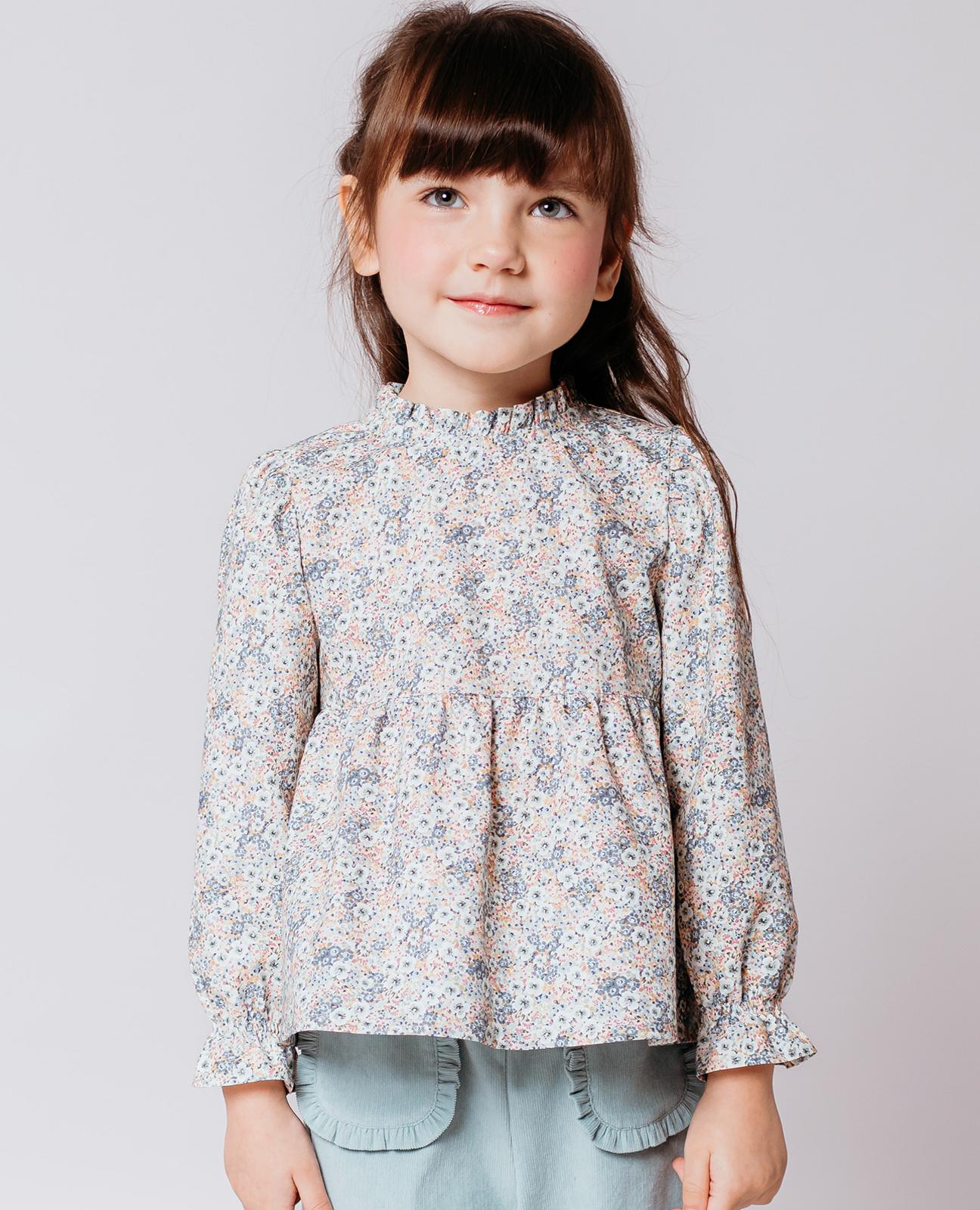 Viella Blouse Green Flowers