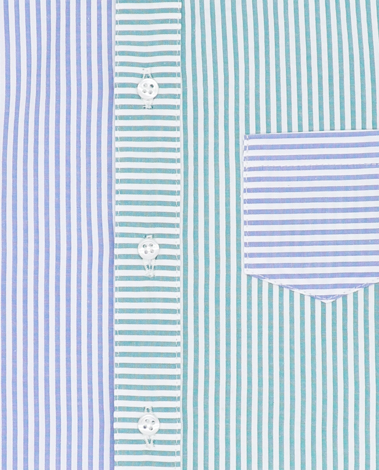 Camiseta Combianada Raya Azul Y Verde