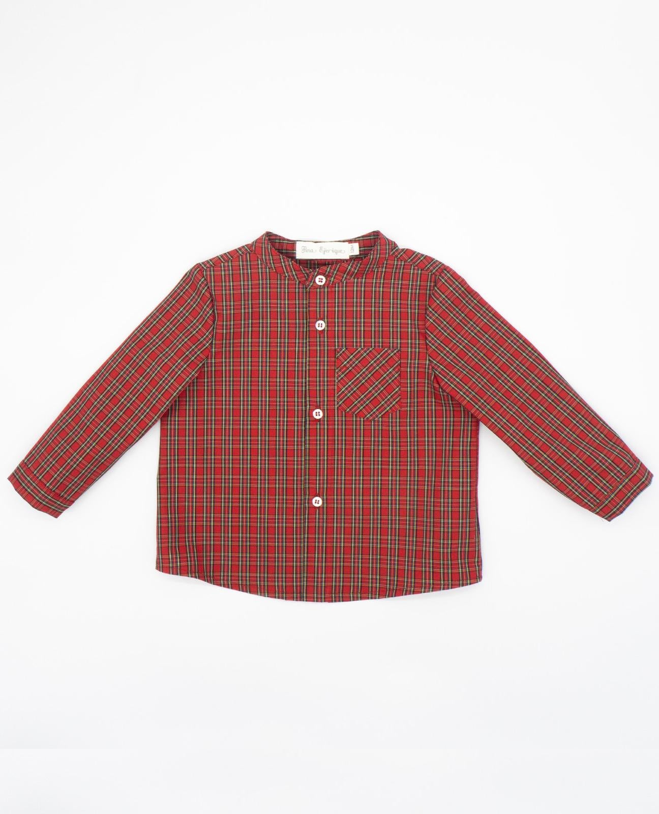 Men's Red Plaid Christmas Shirt