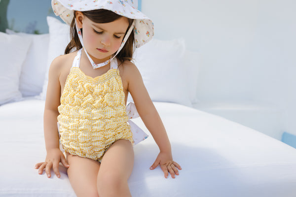 Provence Cotton Frilled Swimsuit