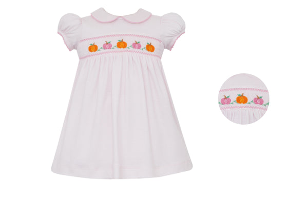 PUMPKINS GIRLS -PINK KNIT  CHECK DRESS