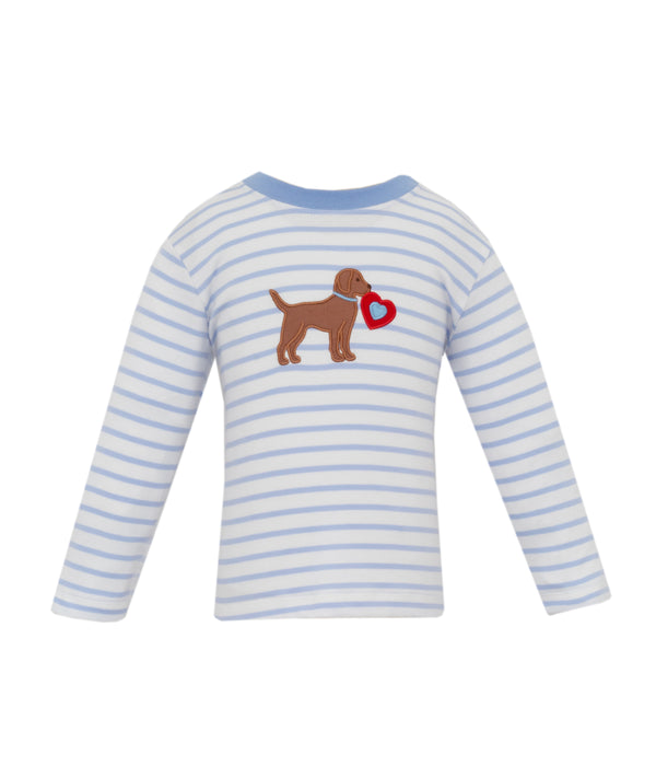 VALNETINE - LT. BLUE STRIPE BOYS SHIRT