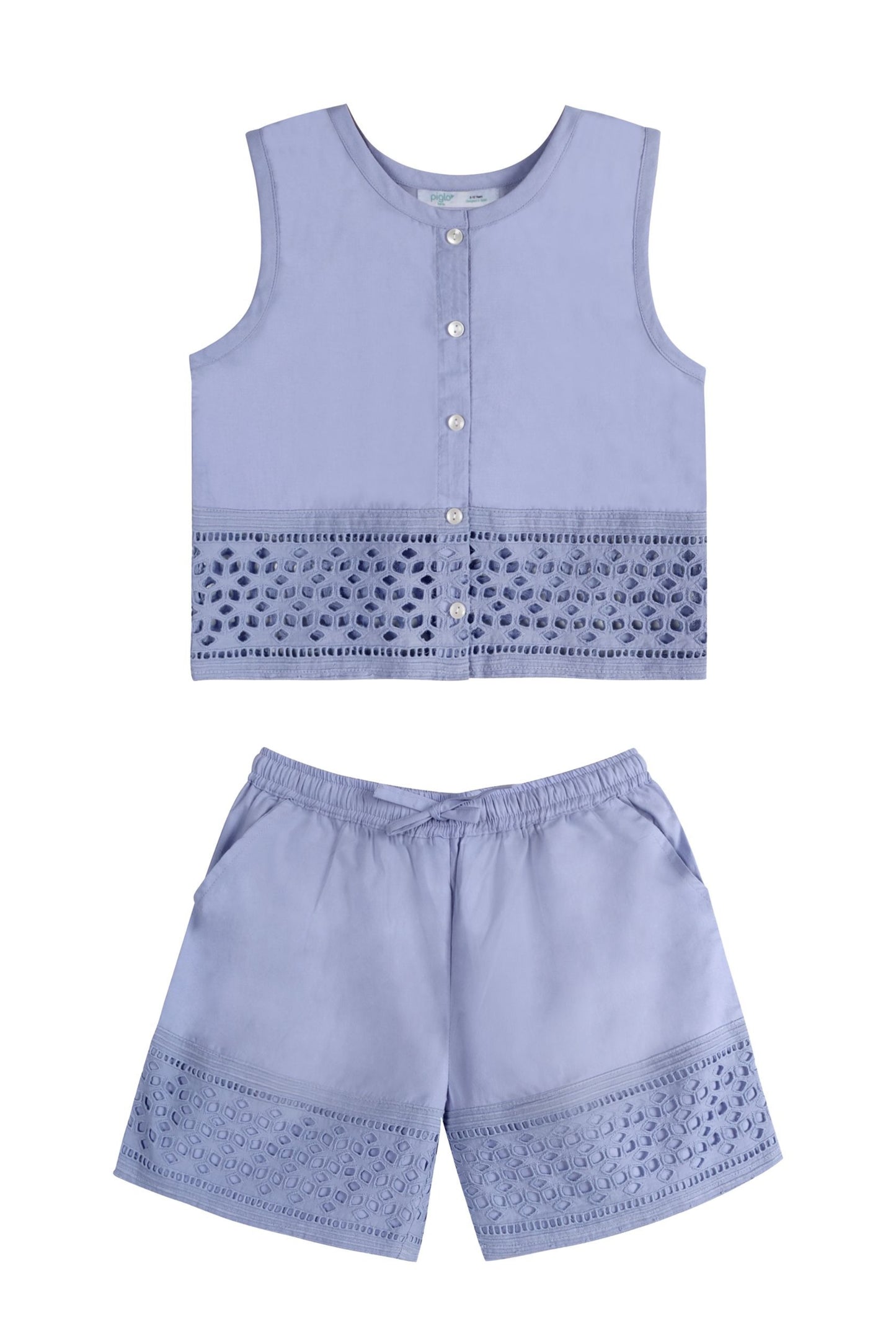 Blue Bee Wings Shirt & Shorts Set