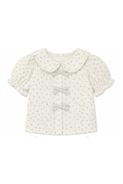 Blue Floral Blouse