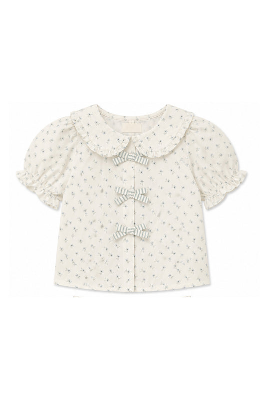Blue Floral Blouse