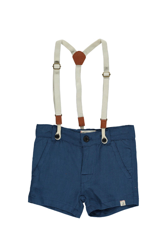 Blue Shorts Whit Removable Suspenders