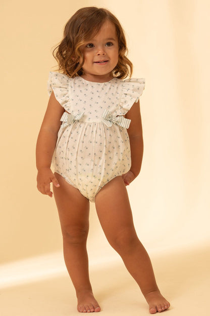 Blue Flower Romper