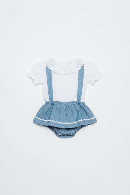 Pelele Tapeta Raya Azul