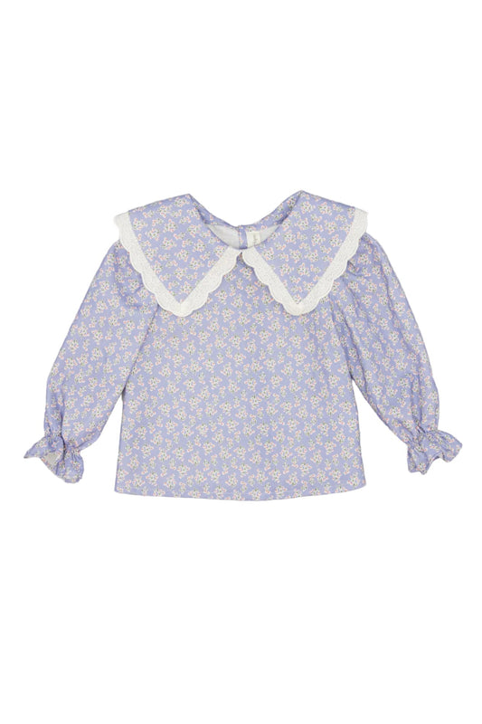 Camisa Lila De Viella Estampada Floral