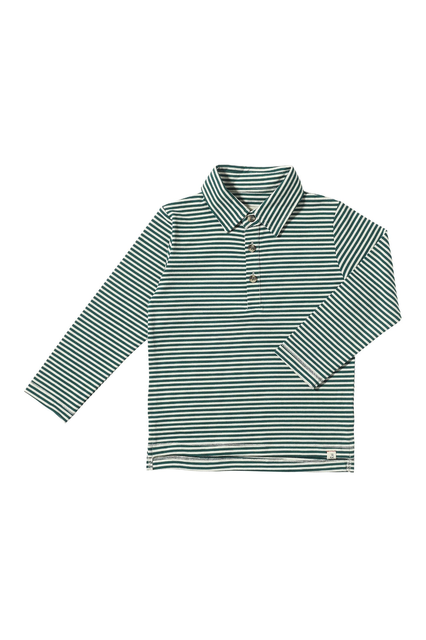 Dark Green Stripes Polo Shirt