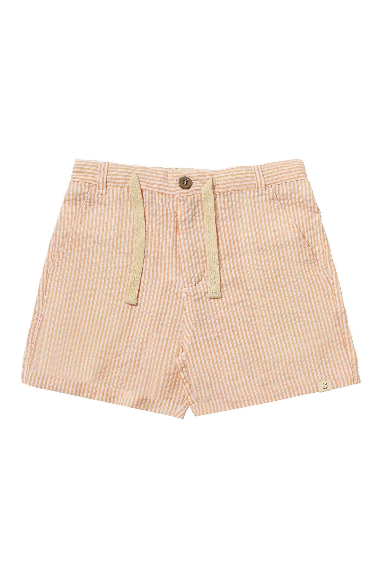 Gold/White Seersucker Stripe Short