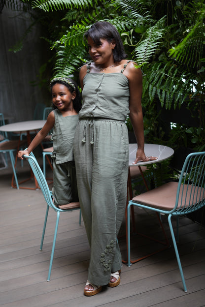 Mini Me Green Garden Bloom Set W Strappy Top