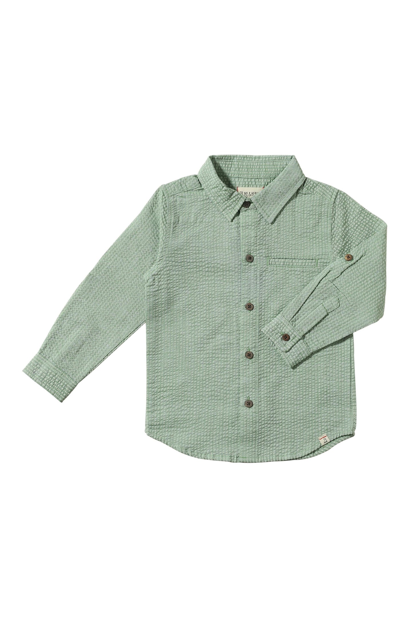 Green Seersucker Atwood Woven Shirt