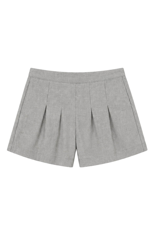 Green Linen Shorts