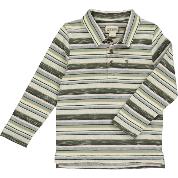 Sage & Cream Polo Shirt
