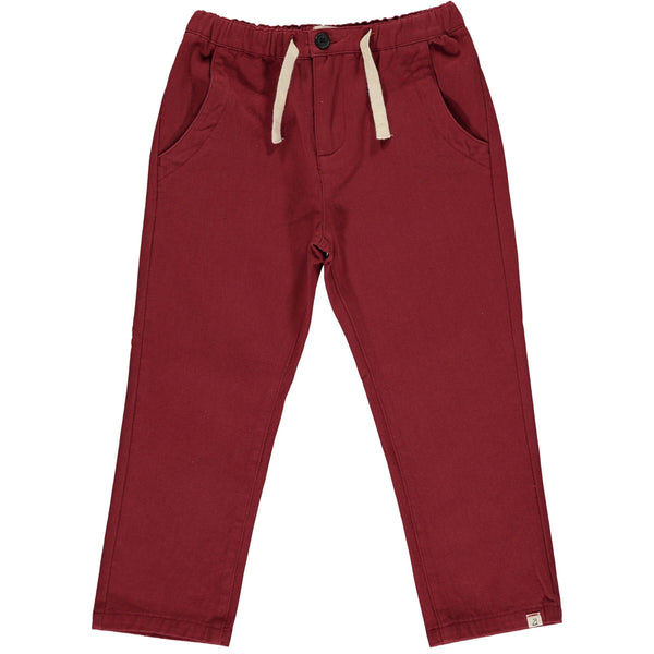 JAY Twill Pants - BURGUNDY