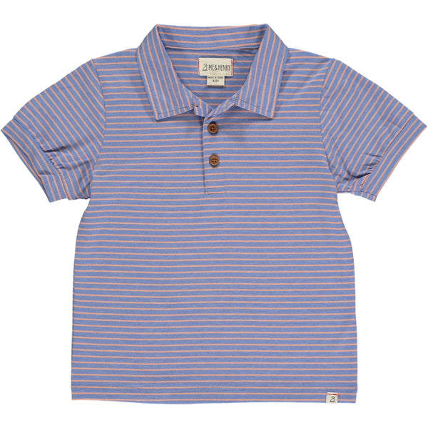 ROYAL/PINK STRIPE POLO