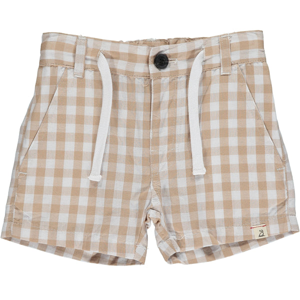 Beige plaid shorts
