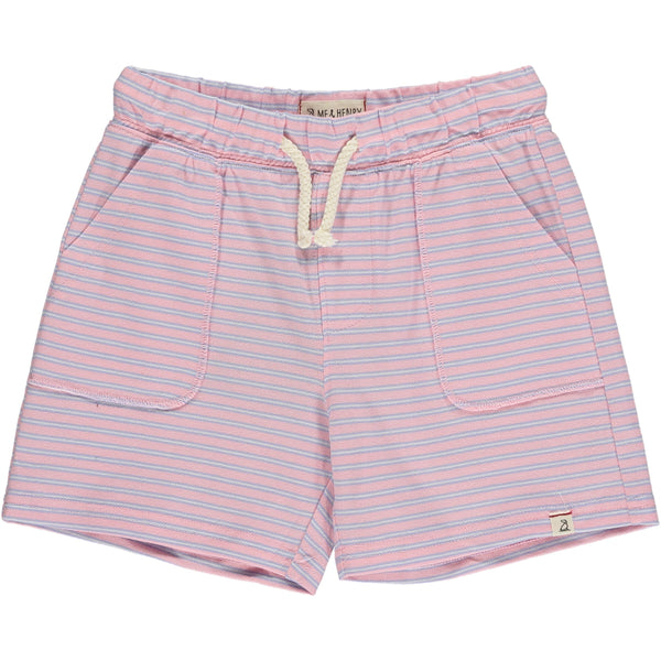 PINK/LILAC STRIPE PIQUE SHORTS