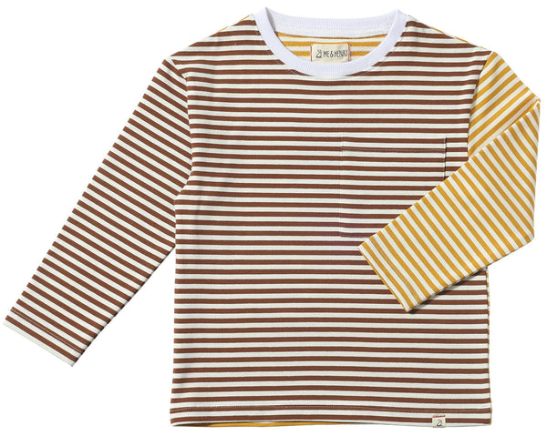 TEDDY TEE - BROWN, WHITE, GOLD