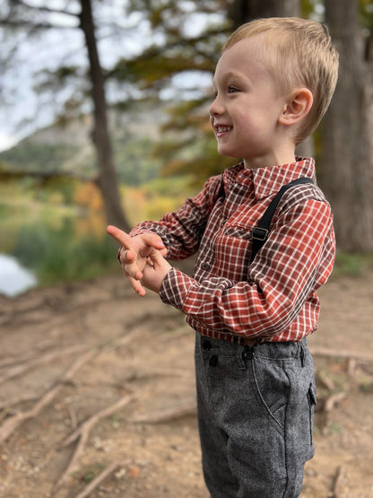 Rust Plaid Atwood Woven Shirt