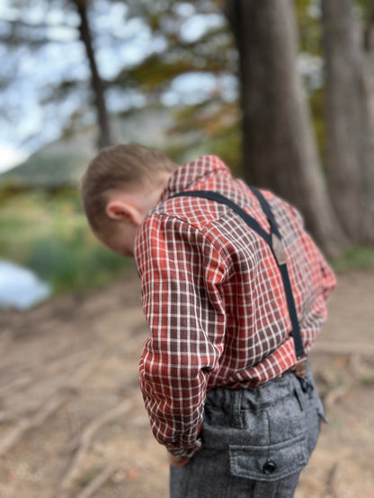 Rust Plaid Atwood Woven Shirt