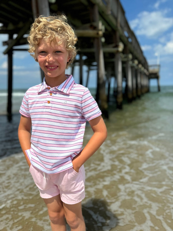 PINK/NAVY/WHITE POLO