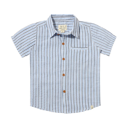 Blue/Navy/White Seersucker