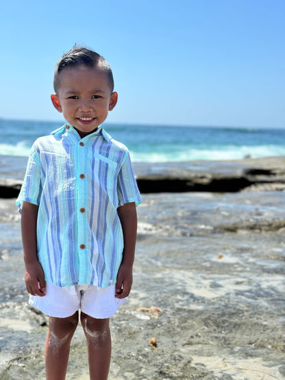 Blue/Seafoam Stripe