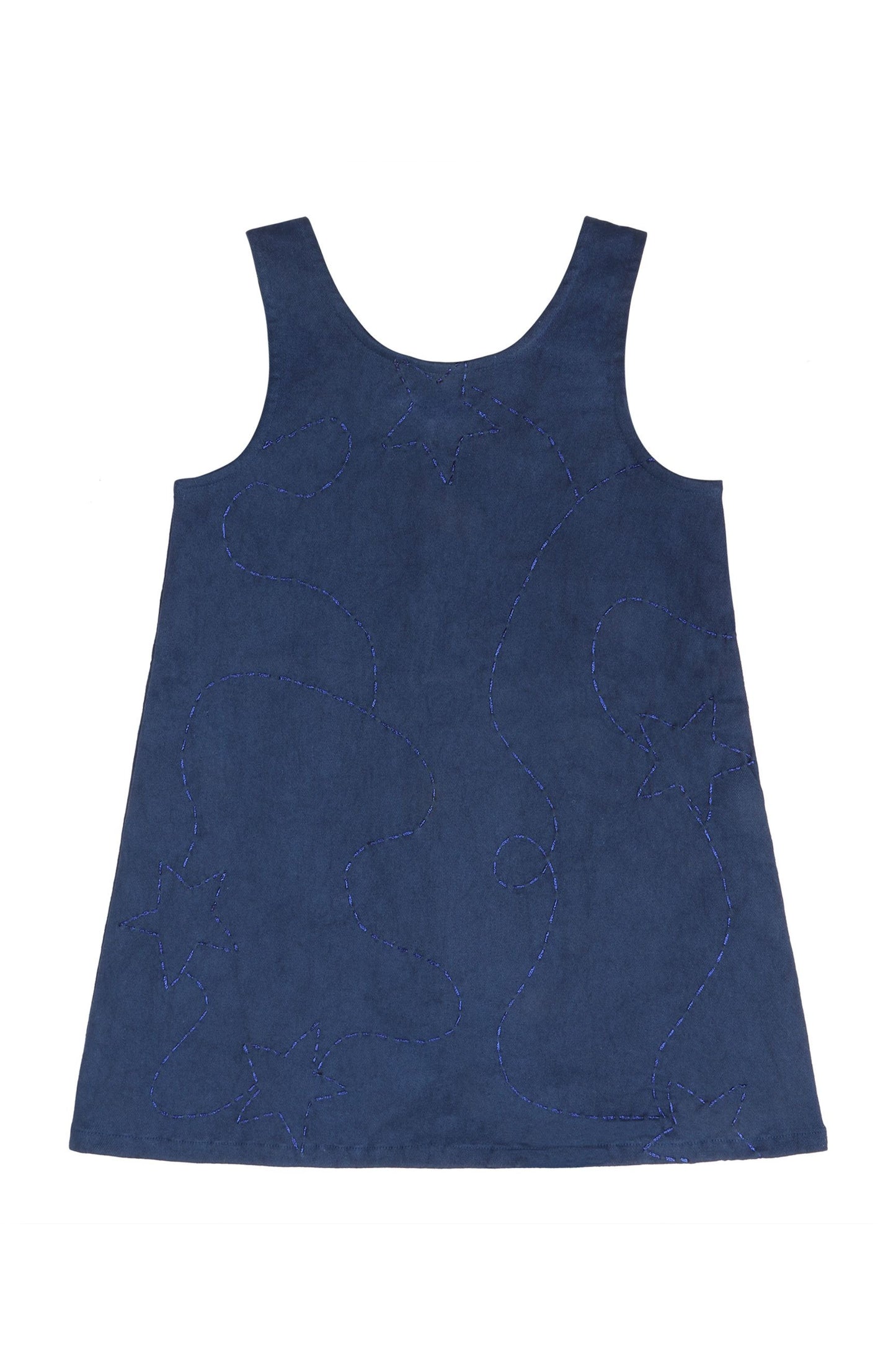 Navy Twinkle Stars Denim Dress