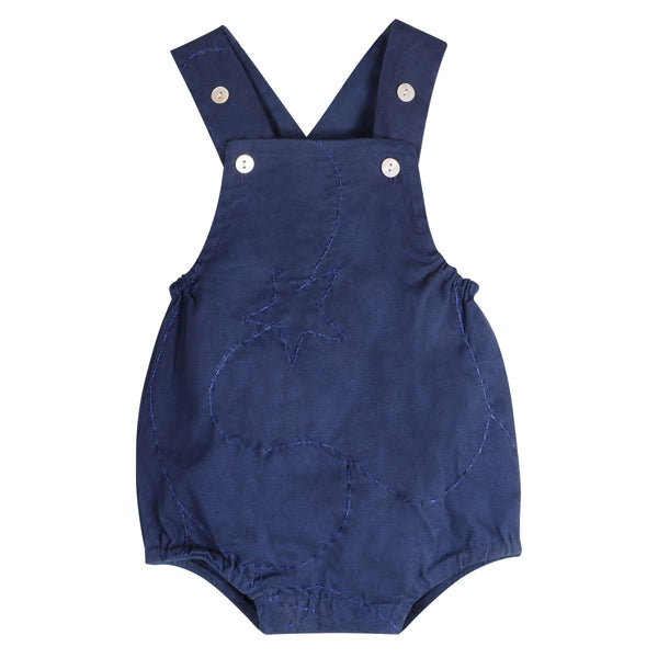 Navy Twinkle Stars Denim Romper