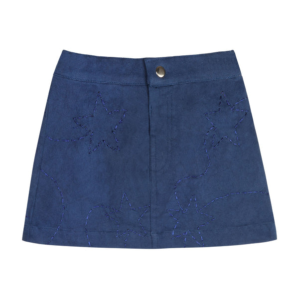 Navy Twinkle Stars Denim Skort