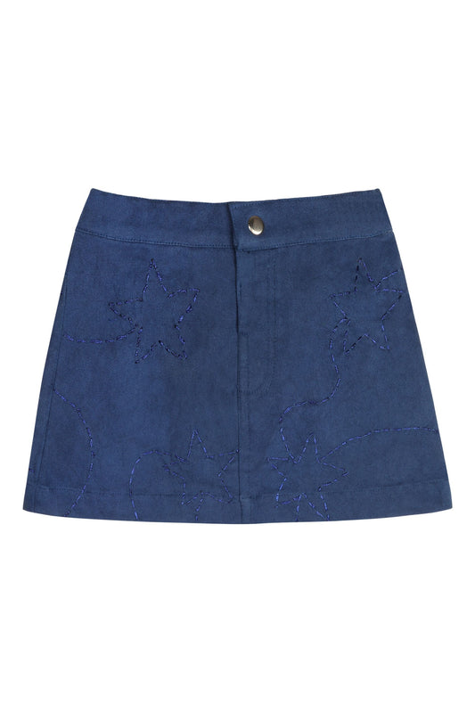 Navy Twinkle Stars Denim Skort