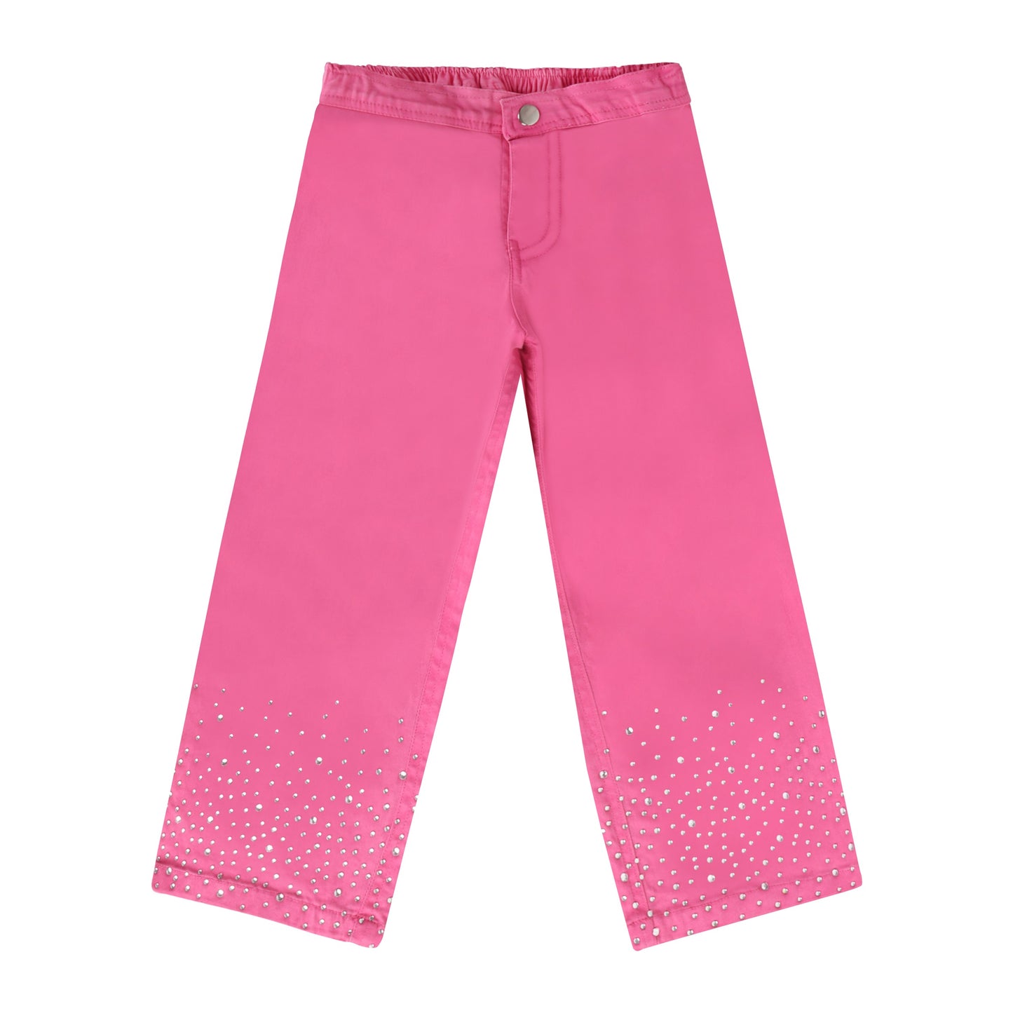 PINK CRYSTAL DENIM PANTS