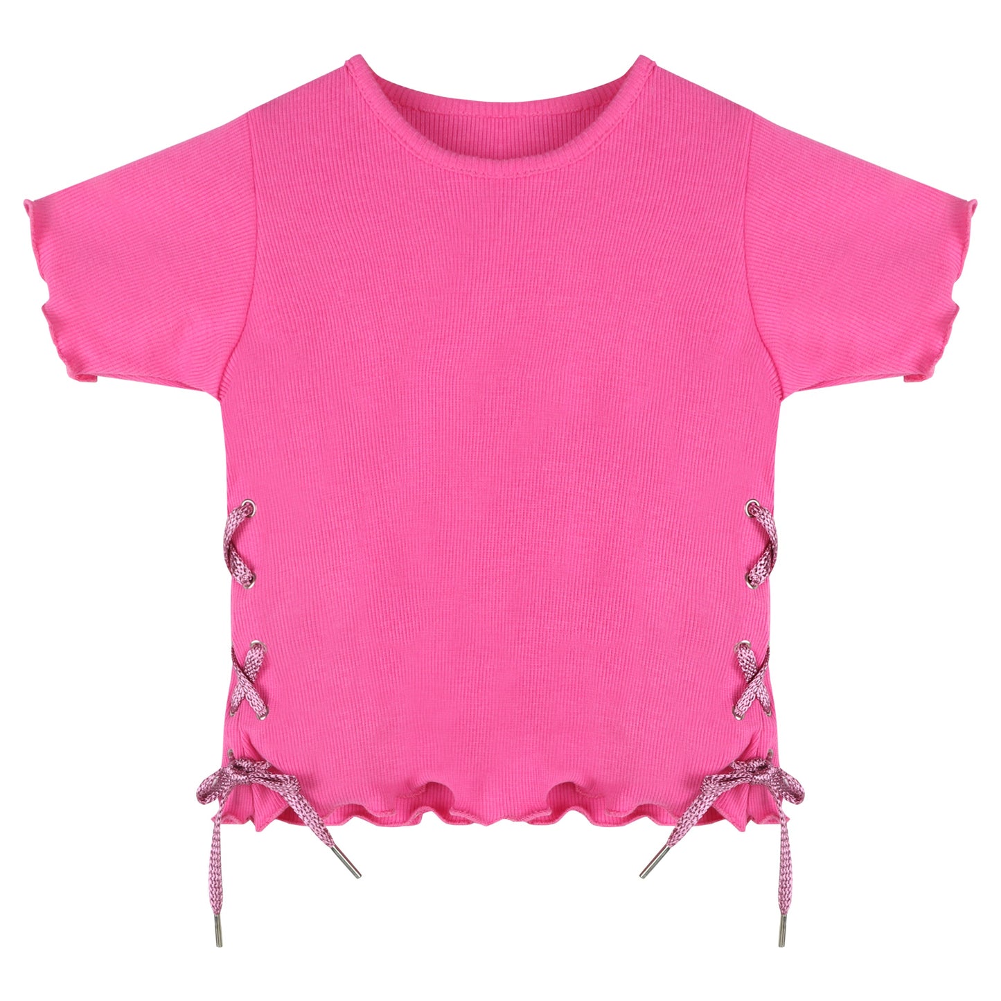 PINK SHORT SLEEVE KISSIE TOP