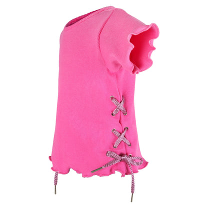 PINK SHORT SLEEVE KISSIE TOP