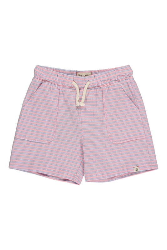 Pink/Lilac Stripe Pique Shorts