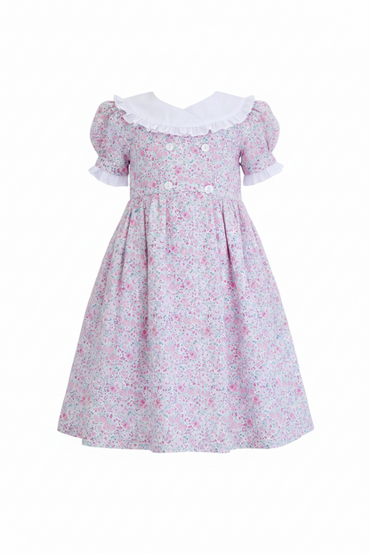 Pink Ditsy Floral Dress