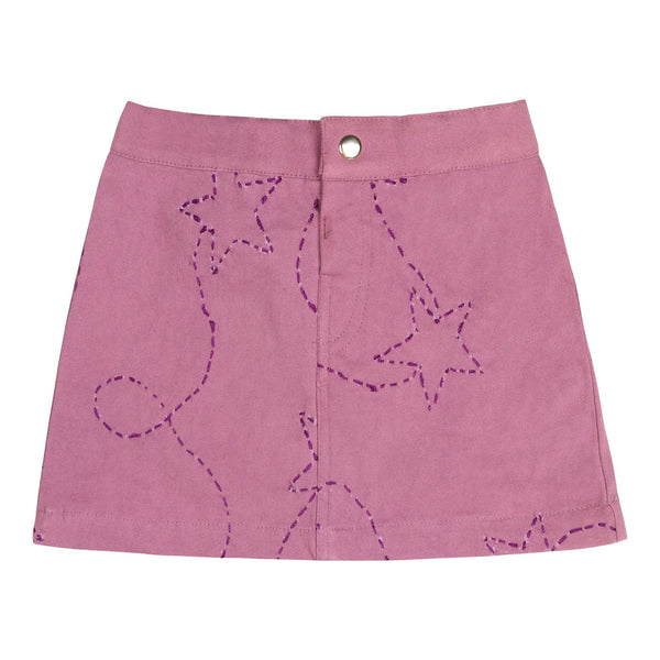 Purple Twinkle Stars Denim Skort