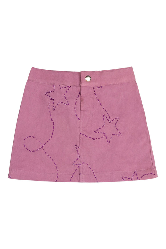 Purple Twinkle Stars Denim Skort