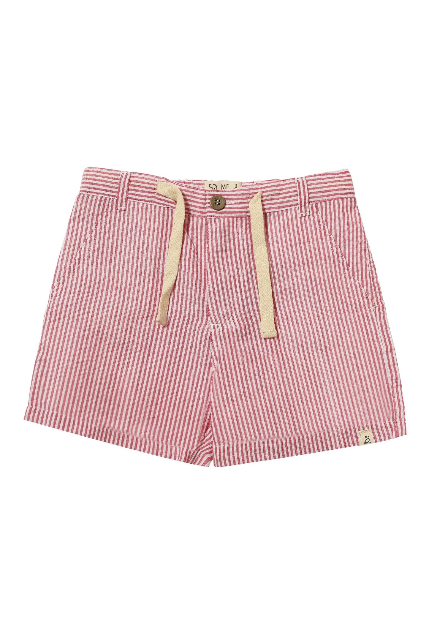 Red/White Seersucker Stripe  Shorts