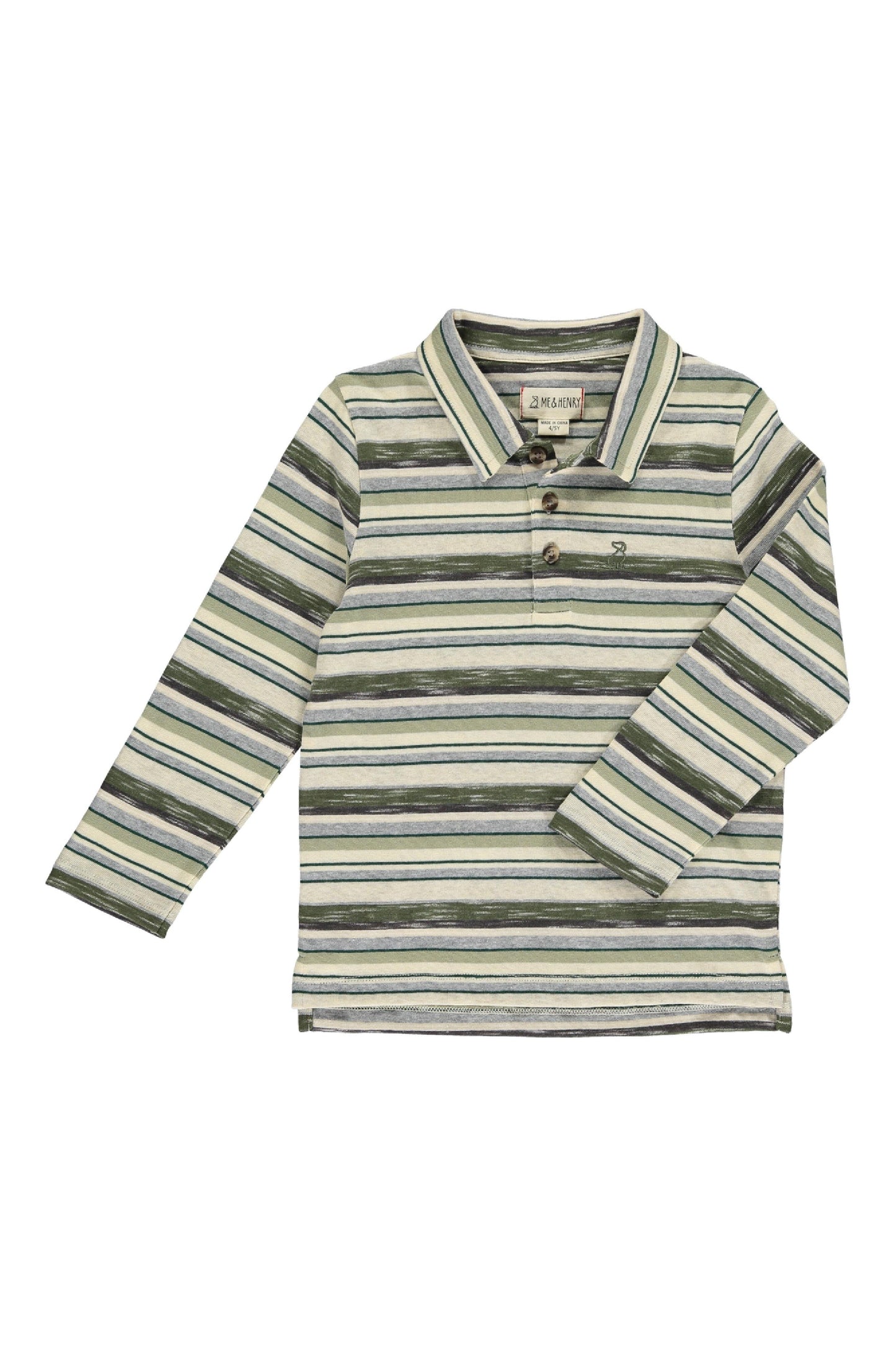 Sage & Cream Polo Shirt