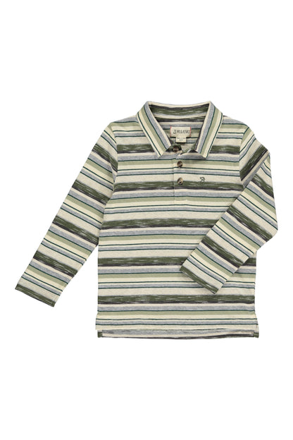 Sage & Cream Polo Shirt