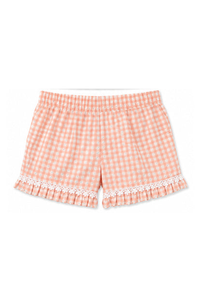 Salmón Gingham Shorts