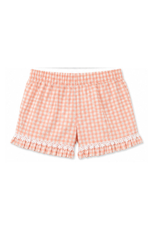 Salmón Gingham Shorts